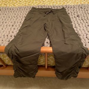 Lululemon Dance Studio Pant lined size 6, excellent condition, dark olive green
